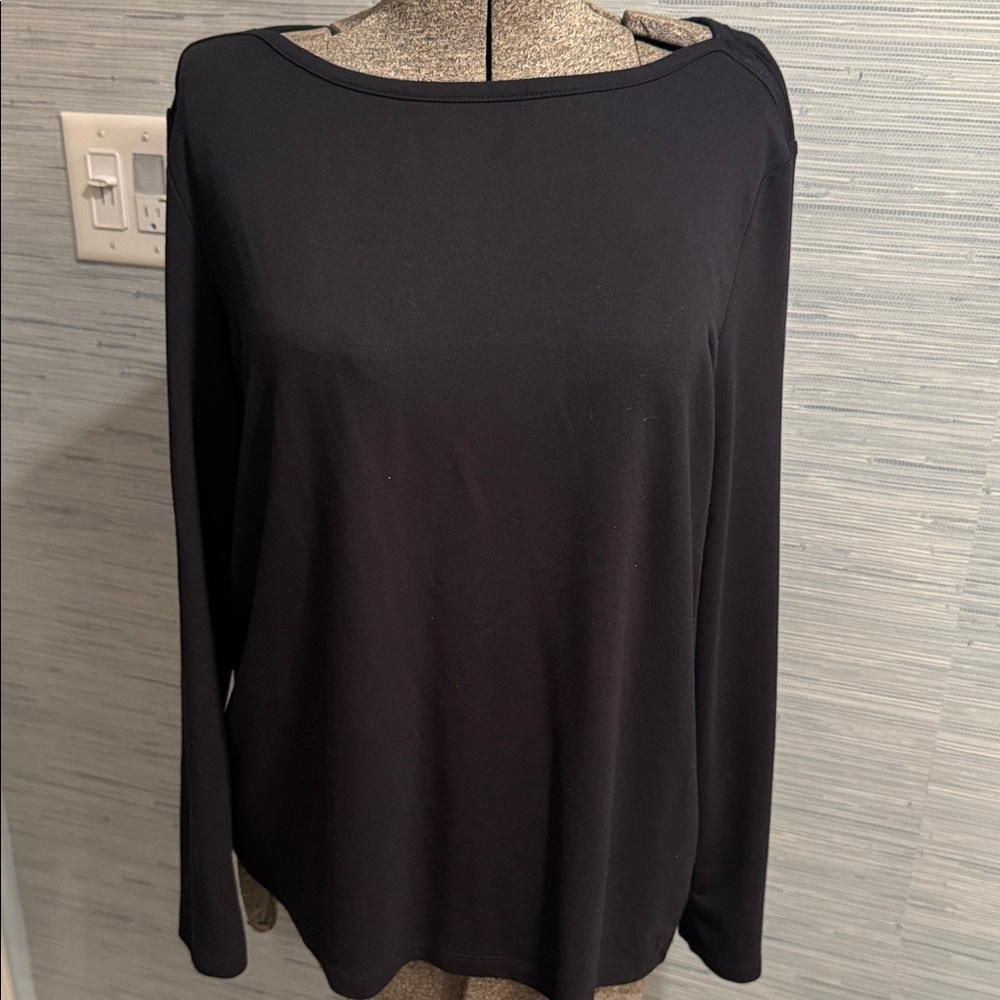 Banana Republic Elegant Black Long Sleeve Tee